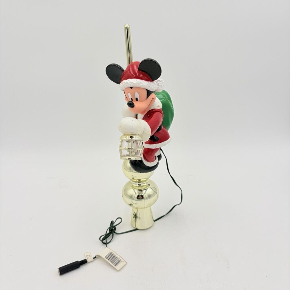 Vintage 95' Mr. Christmas Mickey Mouse Santa Lighted Tree Topper P135 No Adapter